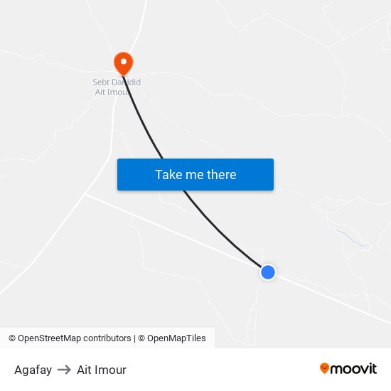 Agafay to Ait Imour map