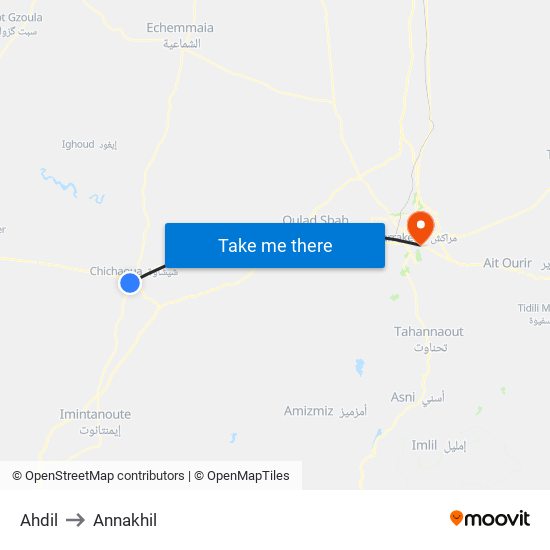 Ahdil to Annakhil map