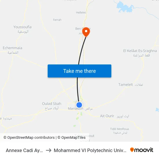 Cadi Ayyad Annex to Mohammed VI Polytechnic University map