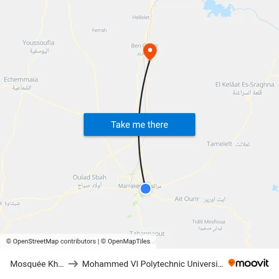 Khili Mosque to Mohammed VI Polytechnic University map