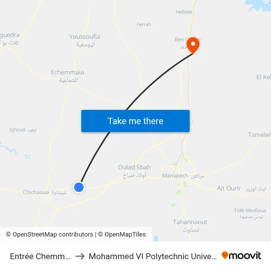 Chemmaia Entrance to Mohammed VI Polytechnic University map