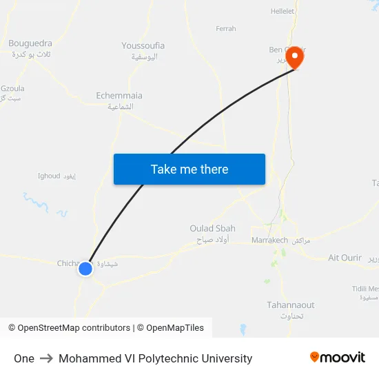 One to Mohammed VI Polytechnic University map