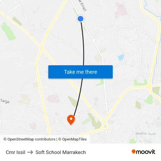 Cmr Issil to Soft School Marrakech map