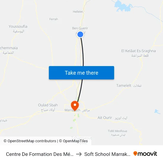 Centre De Formation Des Métiers to Soft School Marrakech map