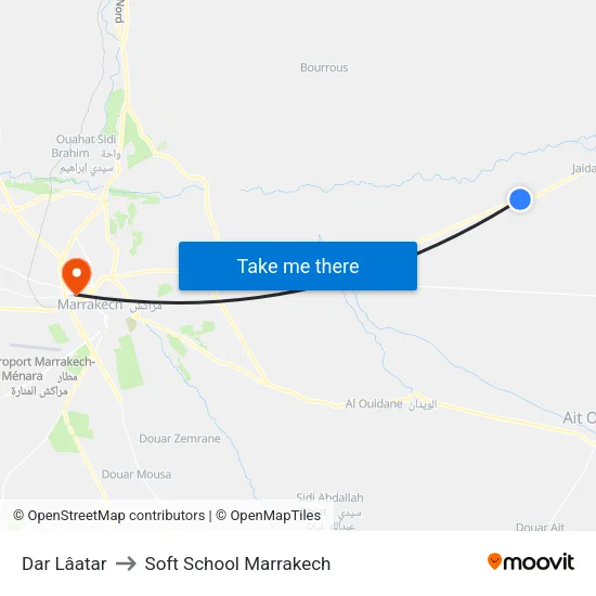 Dar Lâatar to Soft School Marrakech map