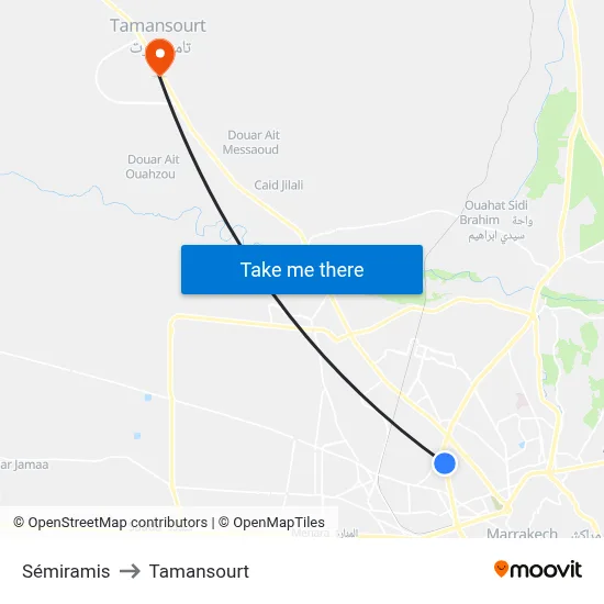 Semiramis to Tamansourt map