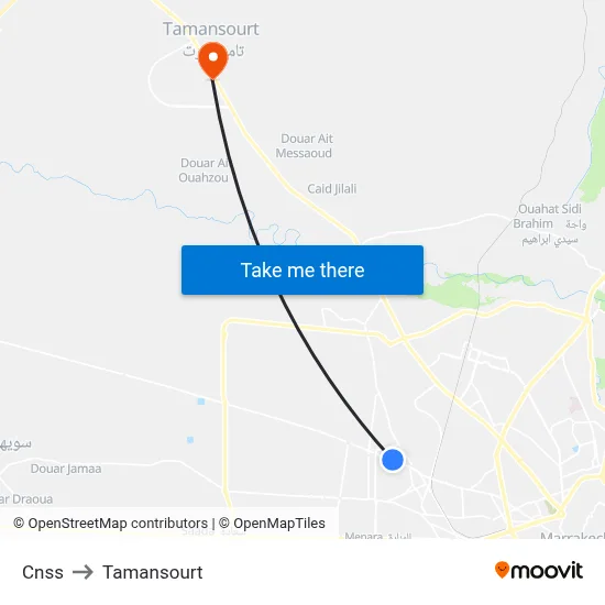 Cnss to Tamansourt map