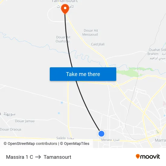 Massira 1 C to Tamansourt map