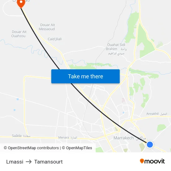 Lmassi to Tamansourt map
