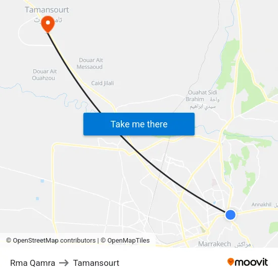 Rma Qamra to Tamansourt map