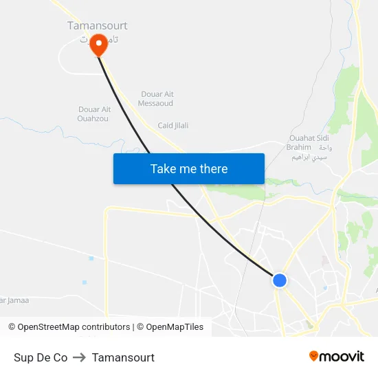 Sup De Co to Tamansourt map