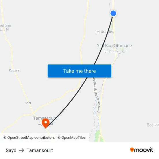 Sayd to Tamansourt map