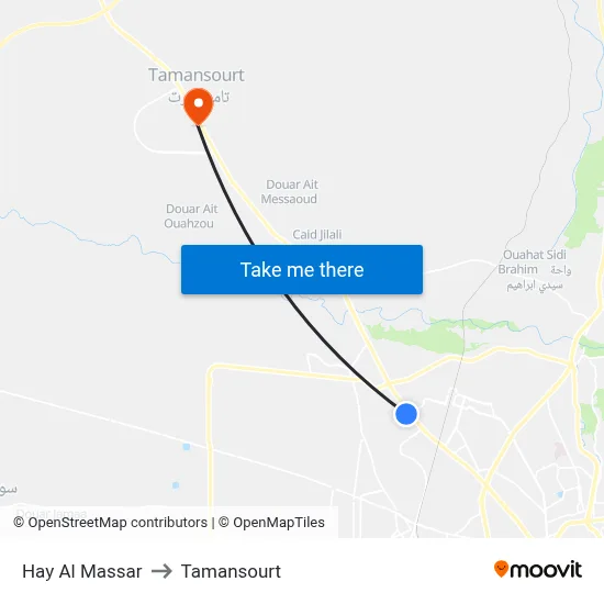 Hay Al Massar to Tamansourt map