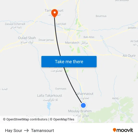 Hay Sour to Tamansourt map
