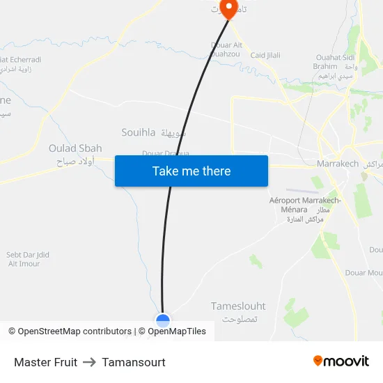 Master Fruit to Tamansourt map