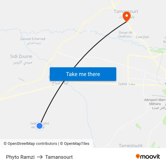 Phyto Ramzi to Tamansourt map