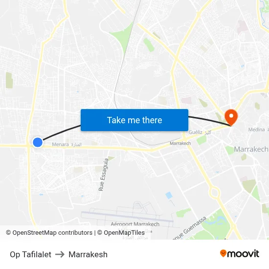 Op Tafilalet to Marrakesh map
