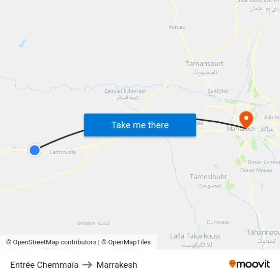 Chemmaia Entrance to Marrakesh map