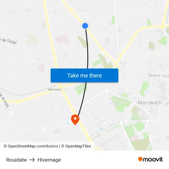 Rouidate to Hivernage map