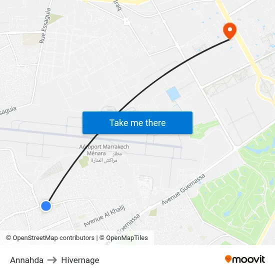 Annahda to Hivernage map