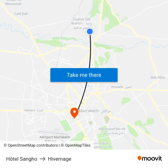 Hôtel Sangho to Hivernage map
