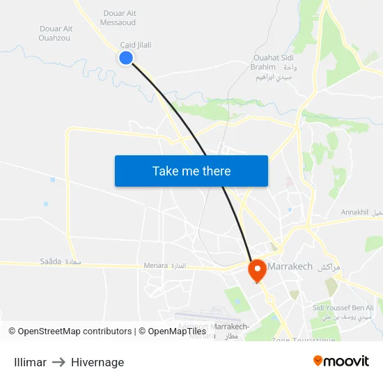 Illimar to Hivernage map