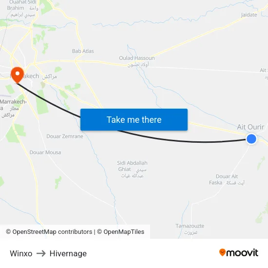 Winxo to Hivernage map