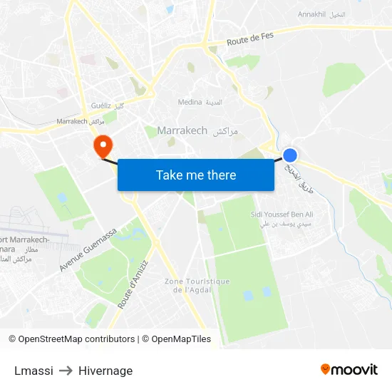 Lmassi to Hivernage map