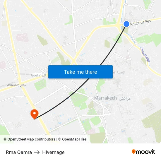 Rma Qamra to Hivernage map