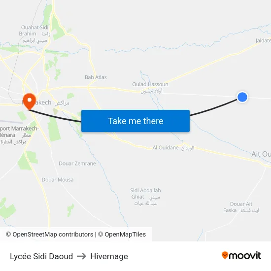 Lycée Sidi Daoud to Hivernage map