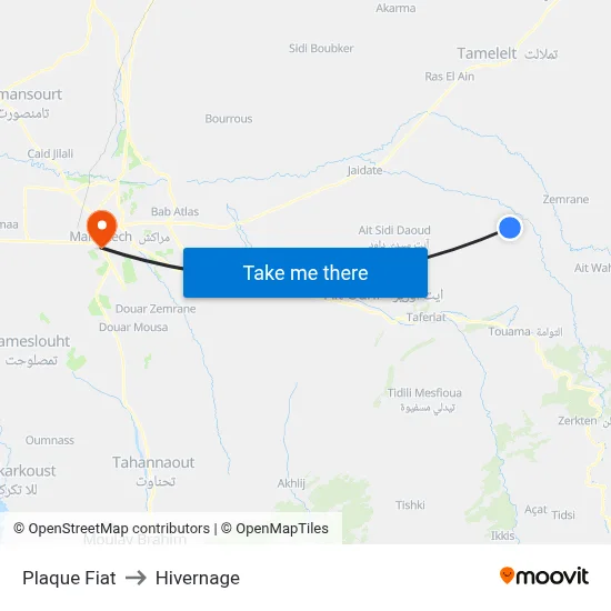 Plaque Fiat to Hivernage map