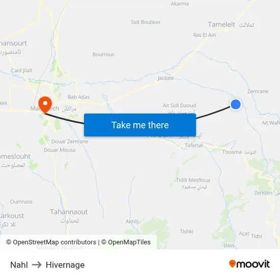 Nahl to Hivernage map