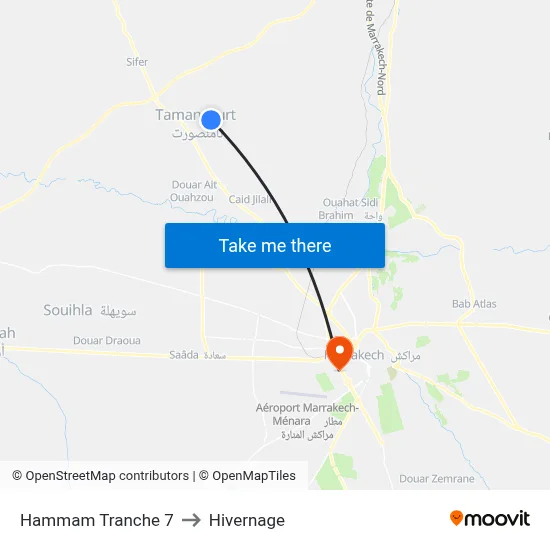 Hammam Tranche 7 to Hivernage map
