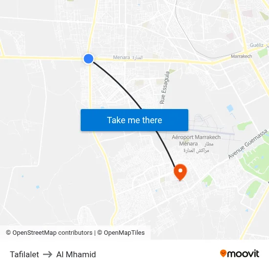 Tafilalet to Al Mhamid map