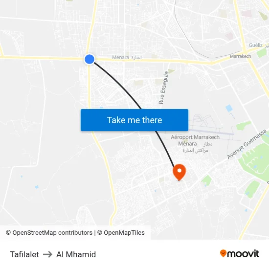 Tafilalet to Al Mhamid map