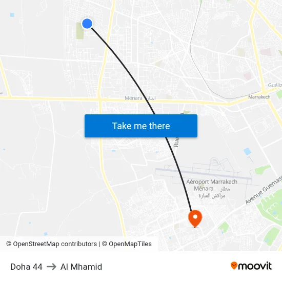 Doha 44 to Al Mhamid map