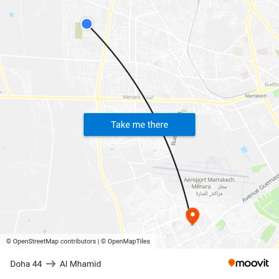 Doha 44 to Al Mhamid map