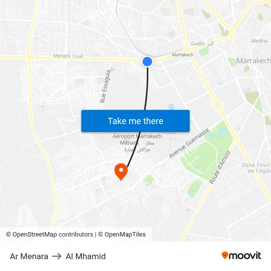 Ar Menara to Al Mhamid map
