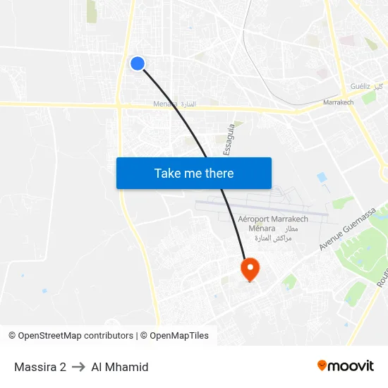 Massira 2 to Al Mhamid map