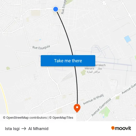 Ista Isgi to Al Mhamid map
