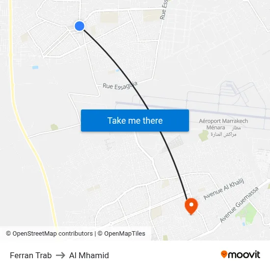 Ferran Trab to Al Mhamid map
