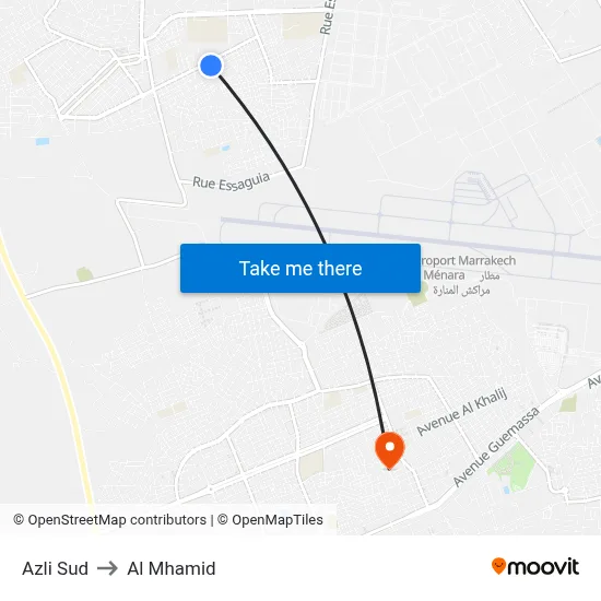 Azli Sud to Al Mhamid map