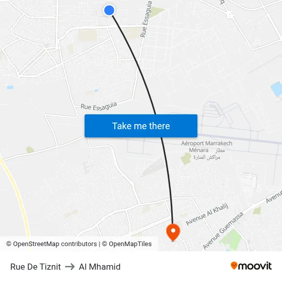 Rue De Tiznit to Al Mhamid map