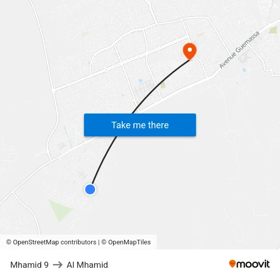 Mhamid 9 to Al Mhamid map