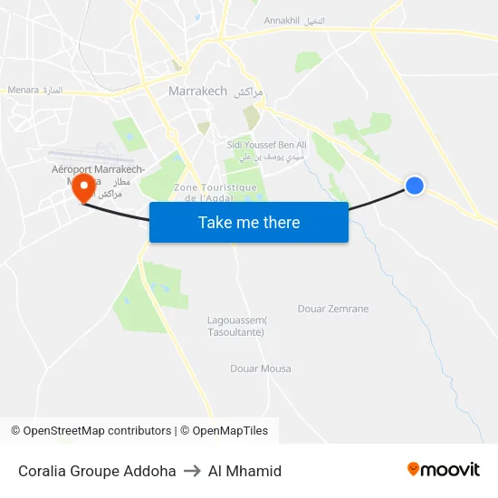 Coralia Addoha Group to Al Mhamid map