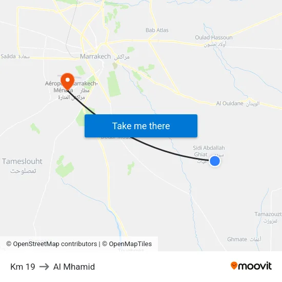 Km 19 to Al Mhamid map