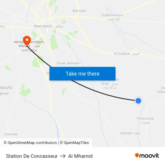 Crusher Station to Al Mhamid map