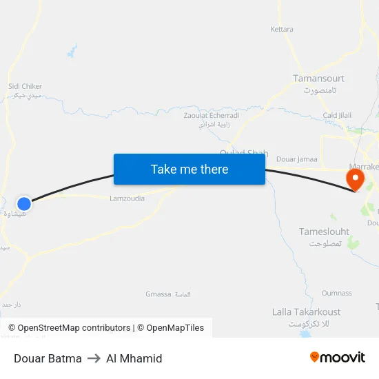Batma Village to Al Mhamid map