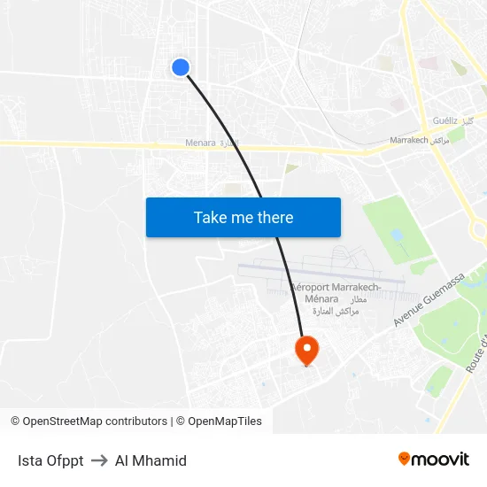 Ista Ofppt to Al Mhamid map
