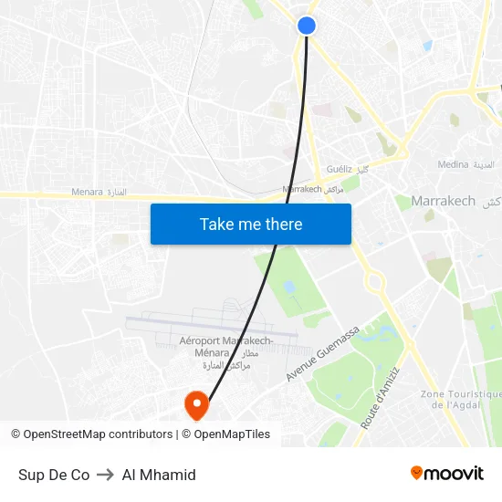 Sup De Co to Al Mhamid map